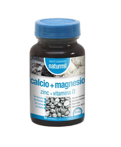 Calcio + Magnesio + Zinc con Vitamina D · Naturmil · 90 comprimidos