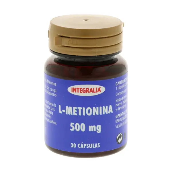 L-Metionina de 500 Mg  30 cápsulas