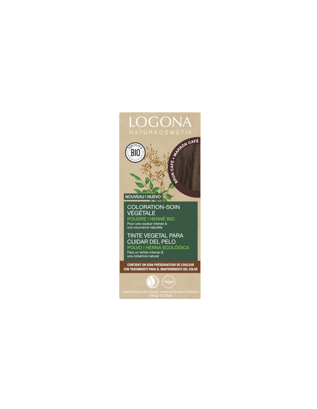 evitar tabaco Radioactivo Tinte colorante vegetal castaño chocolate (Chocolate Brown) 100gr -  Herbolario Solidario